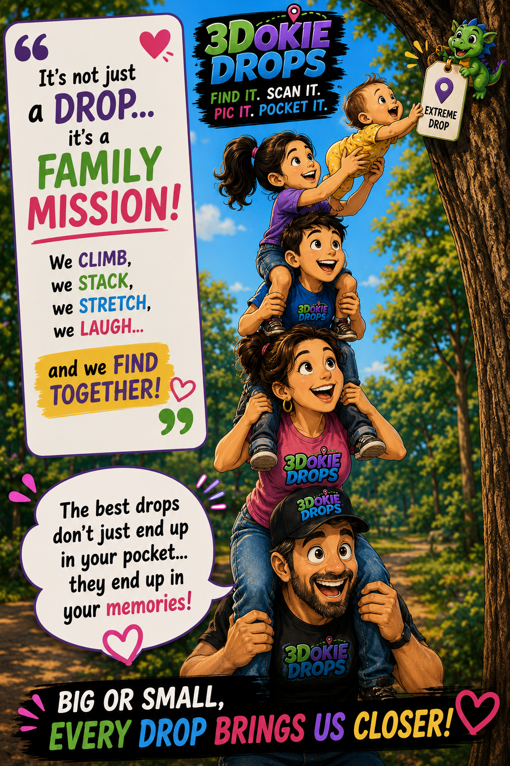 Family fun on a mission to drop
